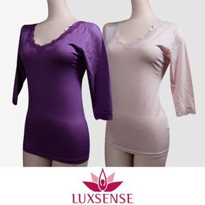 (럭센스)소프트한 소재 여성 7부 상의 내복