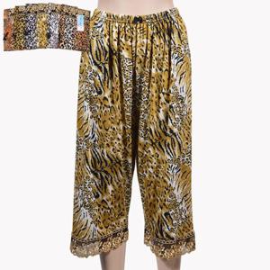 스프사 소재 호피무늬 여성 8부 홈웨어 파자마 0639hy