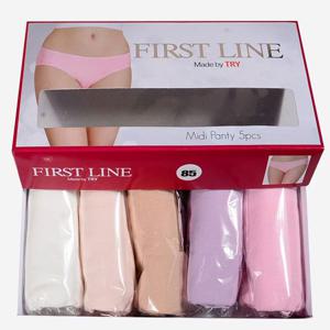 여성 심플 퍼스트 스판 미디 삼각 요일 팬티 5매입