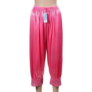 (아로미)부드러운 스판 새틴 레이스 여성 8부 파자마