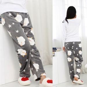 여성용 극세사 수면바지 스타양그레이