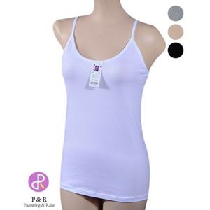 (피엔알) 베이직 면스판 여성끈런닝