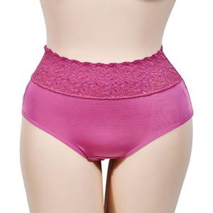 우아한 복부 레이스 청량한 인견 여성 맥시팬티