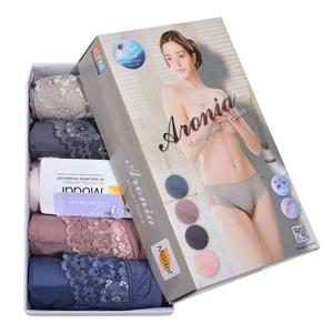 여성 플라워 레이스 모달 햄라인 삼각 팬티 5매입