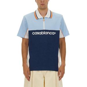 카사블랑카 반팔 셔츠 MPF25 JTP 396 01PALEBLUE WHITE