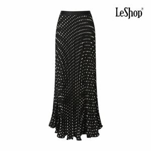 [르샵] 도트 패턴 플리츠 맥시 밴딩 스커트 (BP9SK001A)