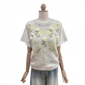 러브앤쇼  플라워 패치 니트 조끼 (GCFJGKV01)