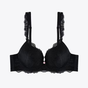 [예스]러블리 로즈 블랙 커버리지 브라 YSWBB101