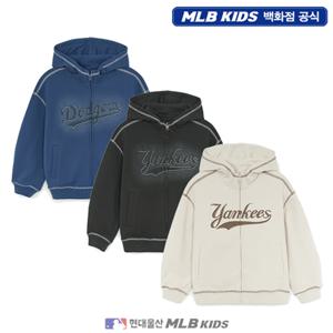 [MLB키즈US] (7AHDB0554) 스트릿 빈티지 레터링 후드 집업 아동후드집업 키즈후드집업