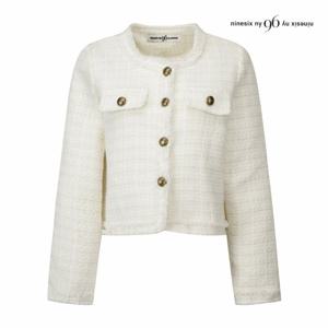 [나인식스뉴욕] 프린지넥 트위드 자켓 (NP9JK001M0)