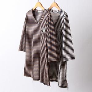 나야홍 / 빅사이즈티 F128L508 단가라7부토끼포켓티 RI