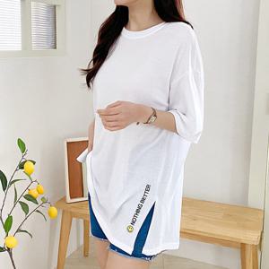 나야홍 / 빅사이즈 508 낫씽나염트임롱반팔티 DNOG929