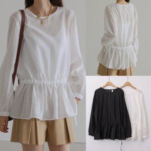 나야홍 / 위쉬몰 WB 끈스트링라운드블라우스(V146H508) 빅사이