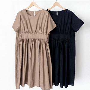 나야홍 / 빅사이즈반팔원피스 V139L508 볼드라인잔셔링원피스 G