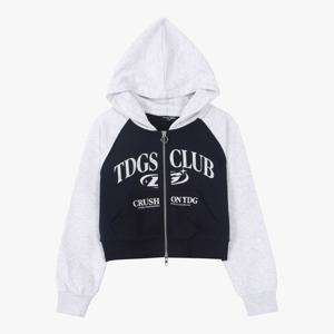 [더데이걸]크롭 배색 레글런 후드 집업(2컬러)TGJM25W06