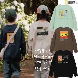 [GD 내셔널지오그래픽키즈] 전이수 콜라보 그래픽 남 여아 공용  맨투맨-1 K254USW610