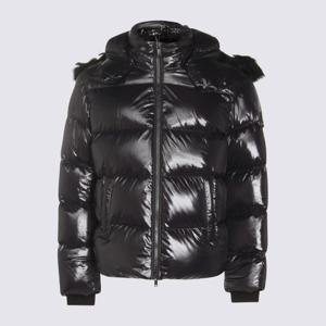 무스너클 퍼 트림 퀼티드 후드 푸퍼 재킷 M35MJ144S 305