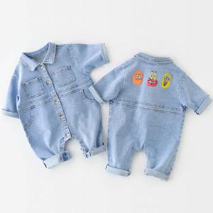점프슈트 포켓데님 아동 긴팔우주복 204466 신생아우주복 유아우주복 아기우주복 아가우주복 우주복 데님우주복 포켓우주복 귀여운우주복 인싸우주복
