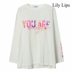 [릴리립스] 컬러풀 레터링 오버핏 티셔츠 (YL9TS004)