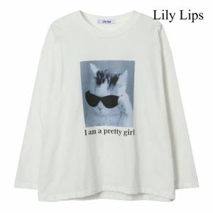 [릴리립스] 캣 프린팅 오버핏 티셔츠 (YL9TS003)
