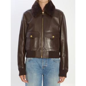 CELINE Aviateur leather jacket RV0Q6599E18DK