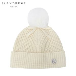 [세인트앤드류스] 여성 탈착 폼폼 별 심볼 비니