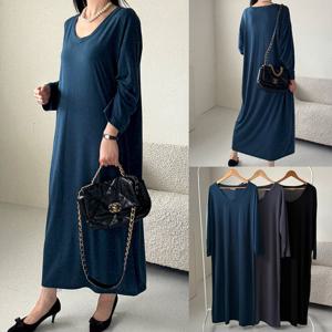 나야홍 / 위쉬몰 BA 쿨스판브이넥긴팔원피스(V200H509) 빅사이