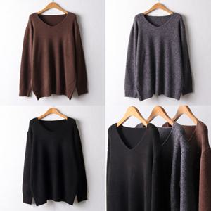 나야홍 / 위쉬몰 EB 브이넥긴팔니트티셔츠(F773H509) 빅사이즈