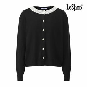 [르샵] 진주 레이스넥 버튼 니트 가디건 (BP9KC006A)