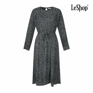 [르샵] 라운드넥 잔꽃 패턴 리본 원피스 (BP9OP007A)