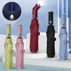 휴대편한3단우산 LED 우산 3단우산 손전등 튼튼한 반전우산 장마우산