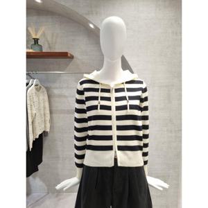 페이지플린  (F5CCA500) 후드넥 단가라 투웨이 집업 가디건