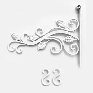 넝쿨잎 걸이대 화이트 단조 돌출 간판 화면 걸이대 단조간판 돌출간판 화면 걸이대