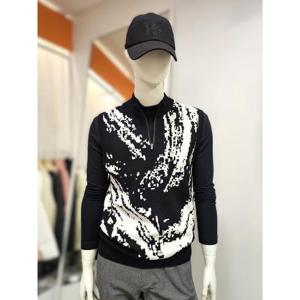 팜스프링스 세이브존01 남성 프린트 반집업 니트 베스트 SKVM253302