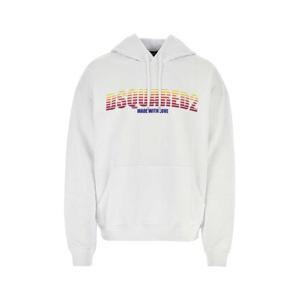 디스퀘어드2 후드 티셔츠 S71GU0655S25551 100 White