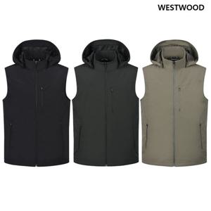 [웨스트우드] 남성 에센셜 방풍 바람막이 조끼 (3컬러) WP3MTVT601