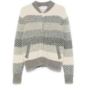 톰브라운 스트라이프 헤링본 자카드 봄버 재킷 MKJ136AY1032