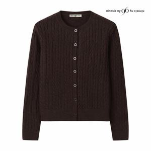 [나인식스뉴욕] 미니 꽈배기 버튼 니트 가디건 (NP9KG001M0)
