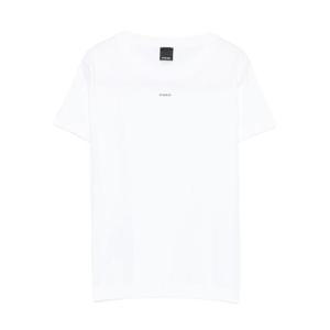 핀코   반팔 티셔츠 FW25 100373 A2RE BASICO Z04 5931247 White