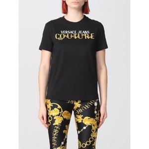 베르사체 진스 꾸뛰르   반팔 티셔츠 FW23 75HAHF01CJ00F G89 6227072 Black