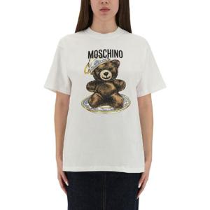 모스키노   반팔 티셔츠 FW25 072455411001 5816197 WHITE