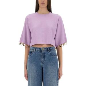 파코라반   반팔 티셔츠 SS25 25EMPU041ML0279P519 5596072 LILAC