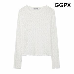 [GGPX] 라운드넥 시스루 레이스 블라우스 (GP9SH049F)