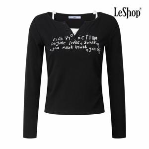 [르샵] 레터링 프린팅 나시 레이어드형 티셔츠 (BP9TS010A)