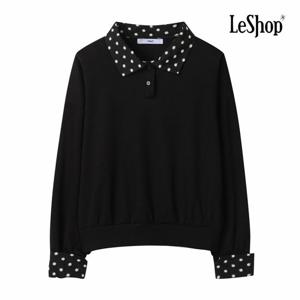 [르샵] 플라워 자수 카라 디테일 티셔츠 (BP9TS013A)