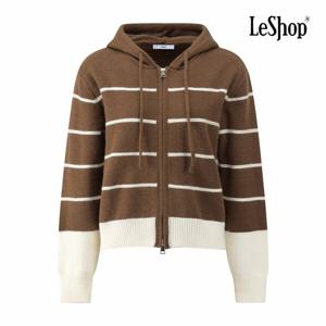 [르샵] 블록 라인 후드 니트 집업 가디건 (BP9KC007A)