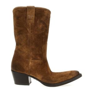 프라다 스웨이드 스티칭 텍사스 부츠 1U001OF045054 F0005