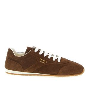 프라다 엠보스드 로고 스웨이드 레이스업 스니커즈 1E152OF0200