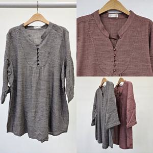 나야홍 / 위쉬몰 OL 코코체크카라셔링남방(S694H509) 빅사이즈