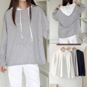 나야홍 / 위쉬몰 SM 배색레이어후드티셔츠(V265H509) 빅사이즈